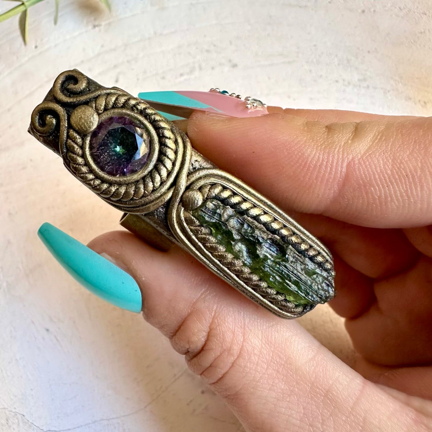 Handmade talisman ring for transformation and spiritual awakening