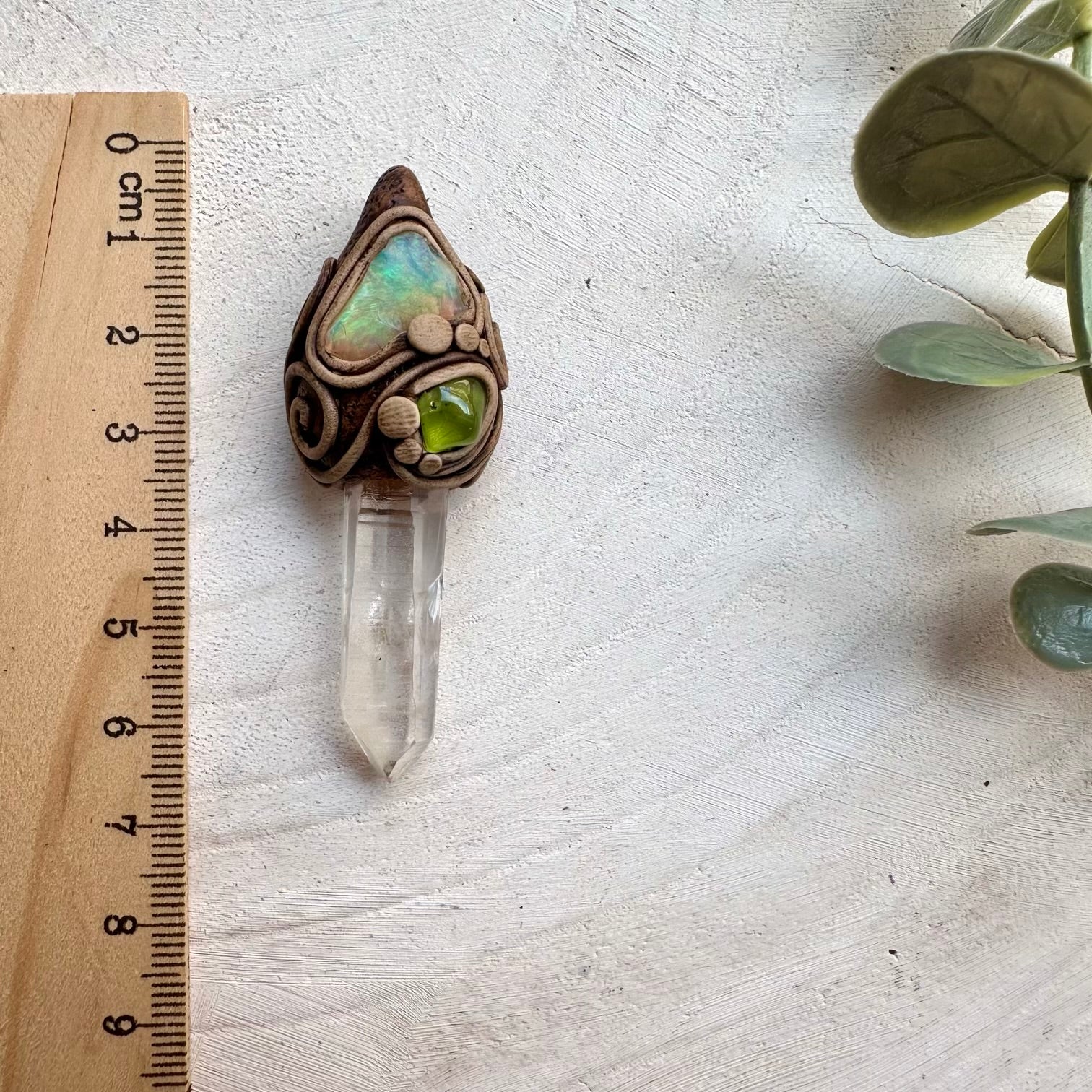 Crystal necklace designed for clarity intuition and abundance