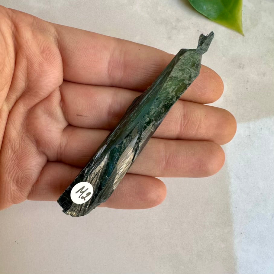 Medium Vivianite blade – natural green crystal mineral