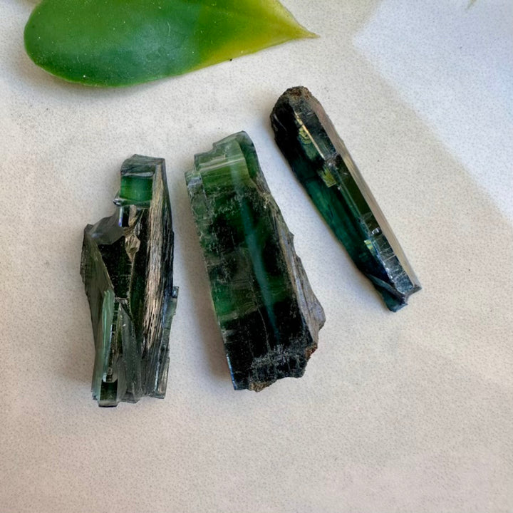 Natural Vivianite sample – small raw green crystal for collectors