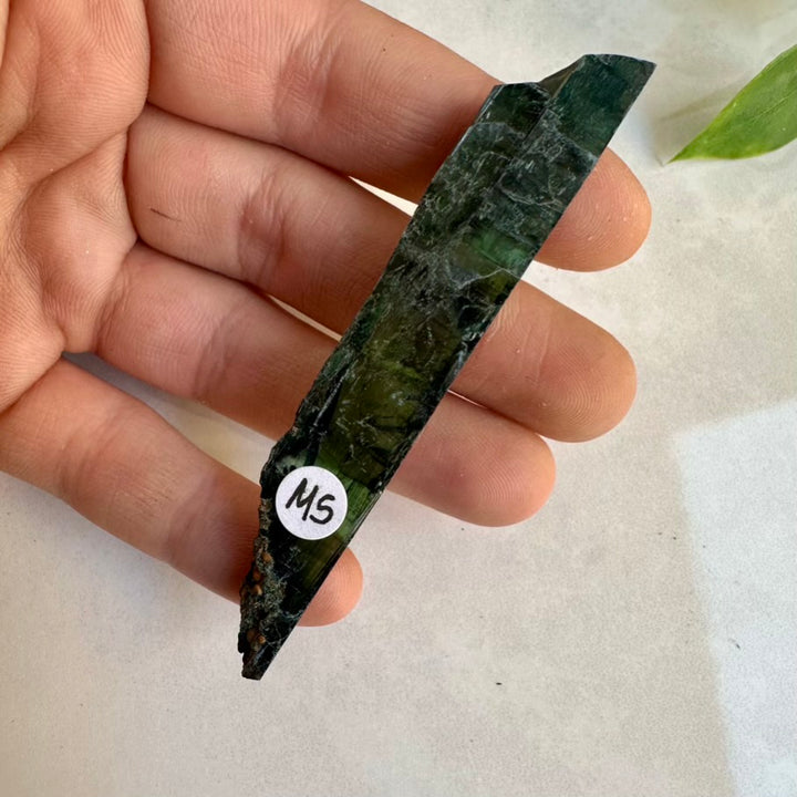 Vivianite blade – medium natural green crystal specimen