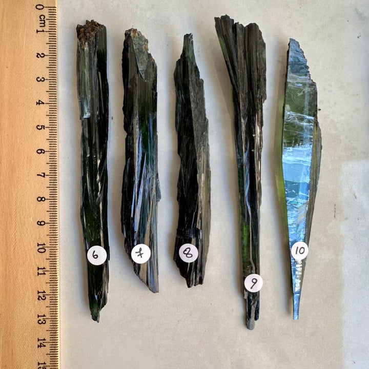 Natural Vivianite crystal – large green mineral specimen (size L)