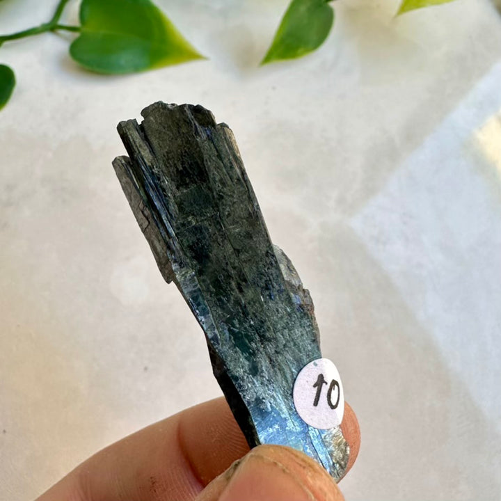 Raw green Vivianite – natural mineral crystal for display or research