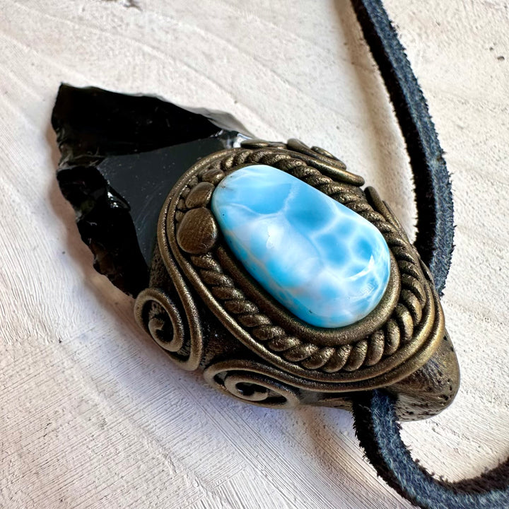 Crystal necklace designed for grounding and calming energy