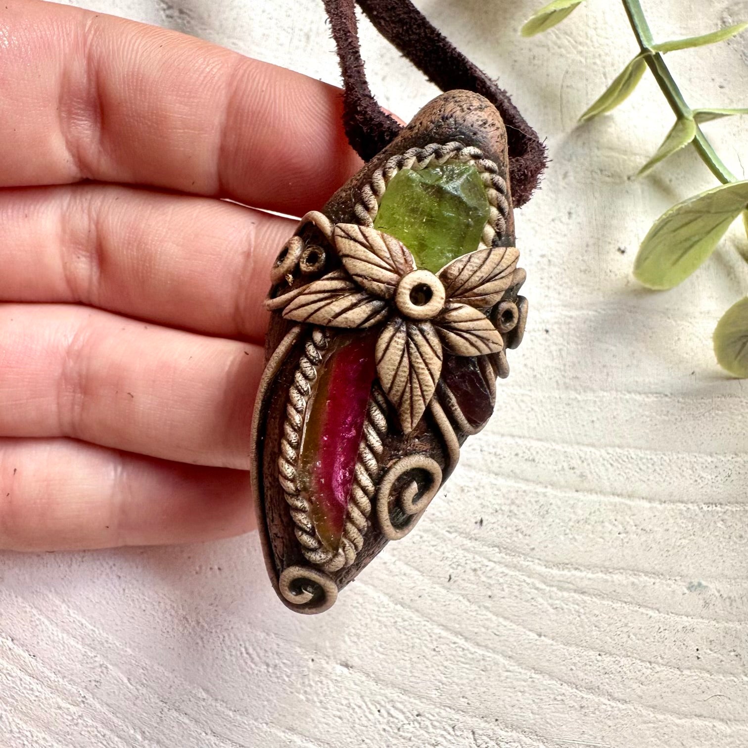Spiritual crystal jewelry with Watermelon Tourmaline for love, balance and emotional harmony.