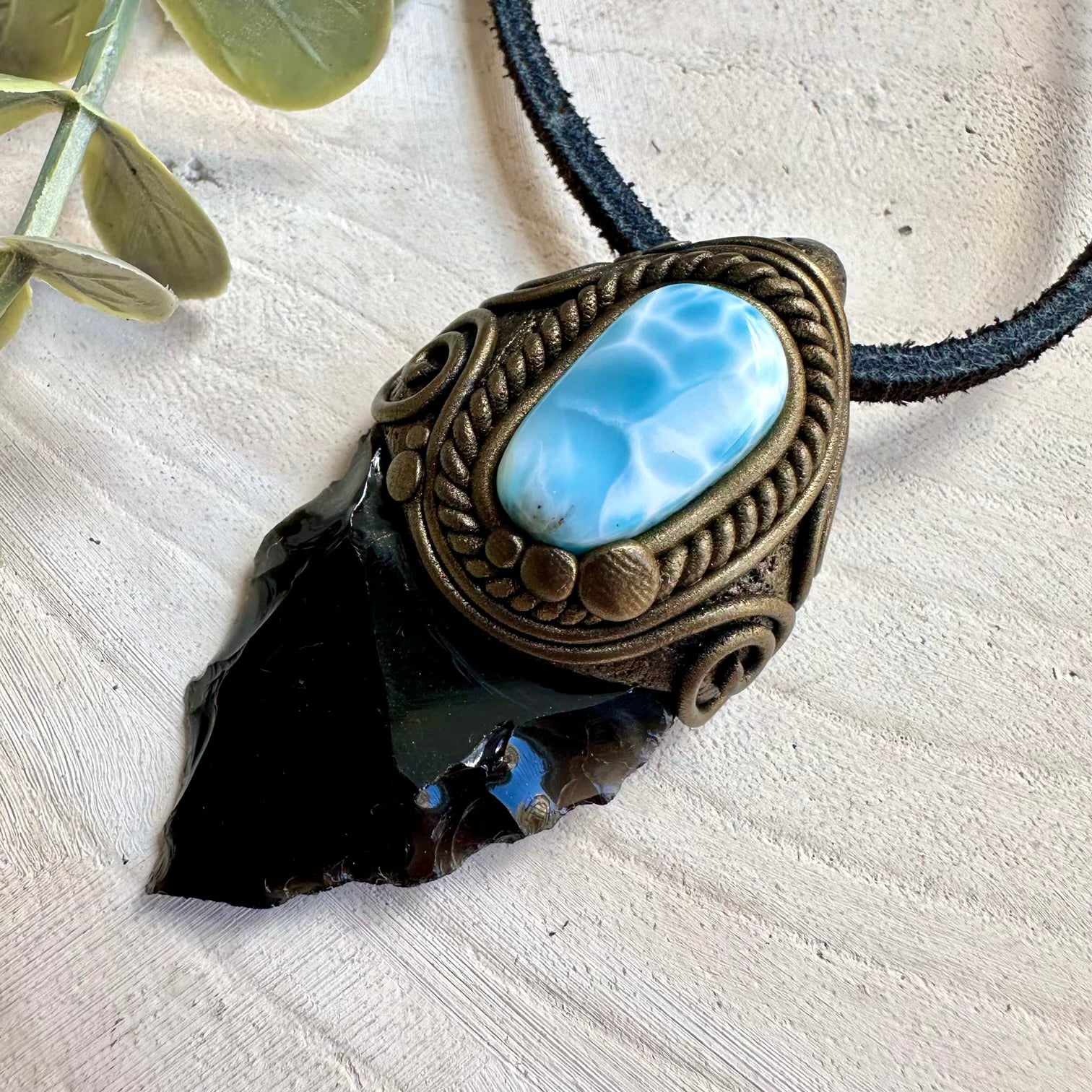 Crystal necklace designed for grounding and calming energy